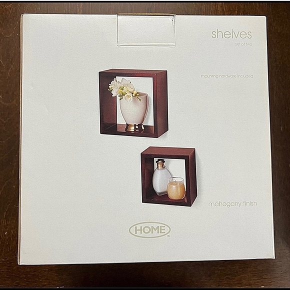 Floating Shelves Mahogany Finish 6Hx6Wx4D-8Hx8Wx4D - Picture 3 of 5